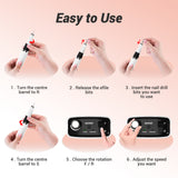 E6 Rechargeable Nail Drill 30000 RPM