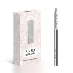 Silver Flat Top Small Needle Nail Drill Bit M