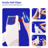 Pulled Measurer Acrylic Nail Clippers