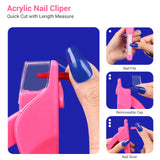 Pulled Measurer Acrylic Nail Clippers