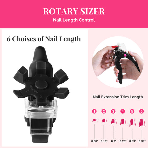 Rotary Measurer Acrylic Nail Clippers