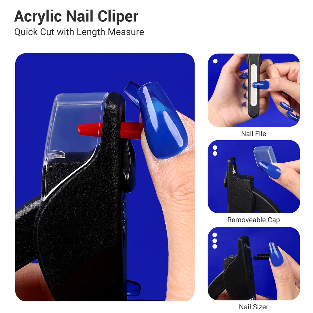Pulled Measurer Acrylic Nail Clippers