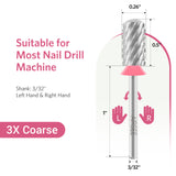 Silver Round Top Barrel Nail Drill Bit XF-4XC