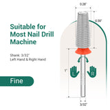 Silver 5 in 1 Nail Drill Bit 2XF-3XC