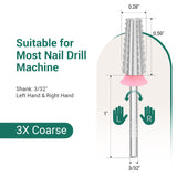 Silver 5 in 1 Nail Drill Bit 2XF-3XC