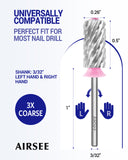 Silver Crystal Top Barrel Nail Drill Bit XF-4XC