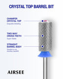 Silver Crystal Top Barrel Nail Drill Bit XF-4XC