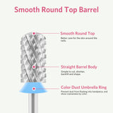 Silver Round Top Barrel Nail Drill Bit XF-4XC