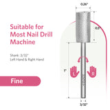 Silver Flat Top Barrel Nail Drill Bit XF-4XC