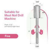 Silver Round Top Barrel Nail Drill Bit XF-4XC