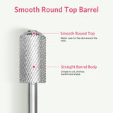Silver Round Top Barrel Nail Drill Bit XF-4XC