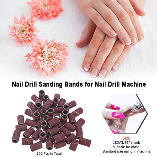 Professional Nail Manicure 180 Grit Electric File Sand Piece Set