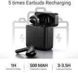 True Wireless EarBuds, AIRSEE T19 Bluetooth Headphones, Half in-Ear Bluetooth 5.0 Earbuds HiFi Stereo with Charging Case, Built-in Mic,Touch Control,36H Playtime for Work/Running/Travel/Gym, Black