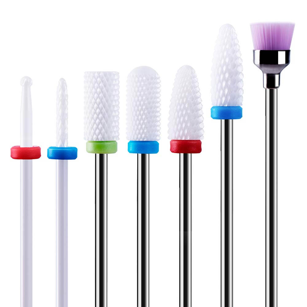 NS0107 Ceramic Nail Drill Bits Set 7Pcs