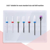 NS0107 Ceramic Nail Drill Bits Set 7Pcs