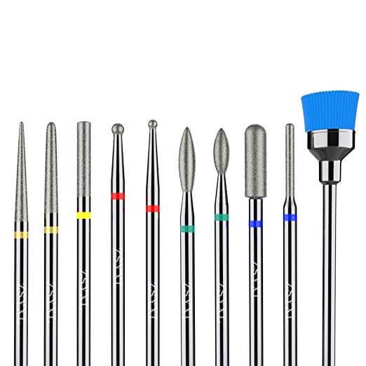 NS3310 Diamond Nail Drill Bits Set 10Pcs 