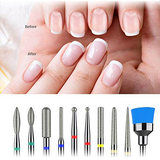 Diamond Nail Drill Bits Set 10Pcs 