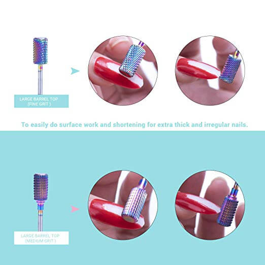 Tungsten Carbide Nail Drill Bits Set 7Pcs (Colorful)